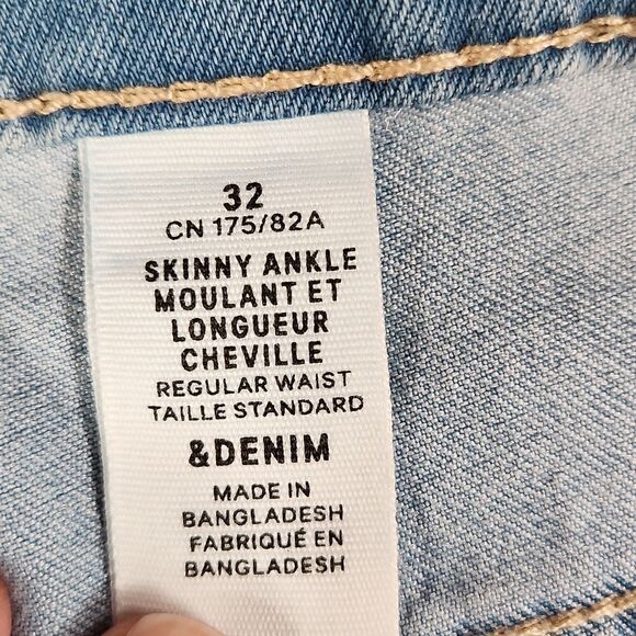 🧚♀️H&M Light Blue Skinny Ankle Jeans Size 14/32 - Picture 7 of 8